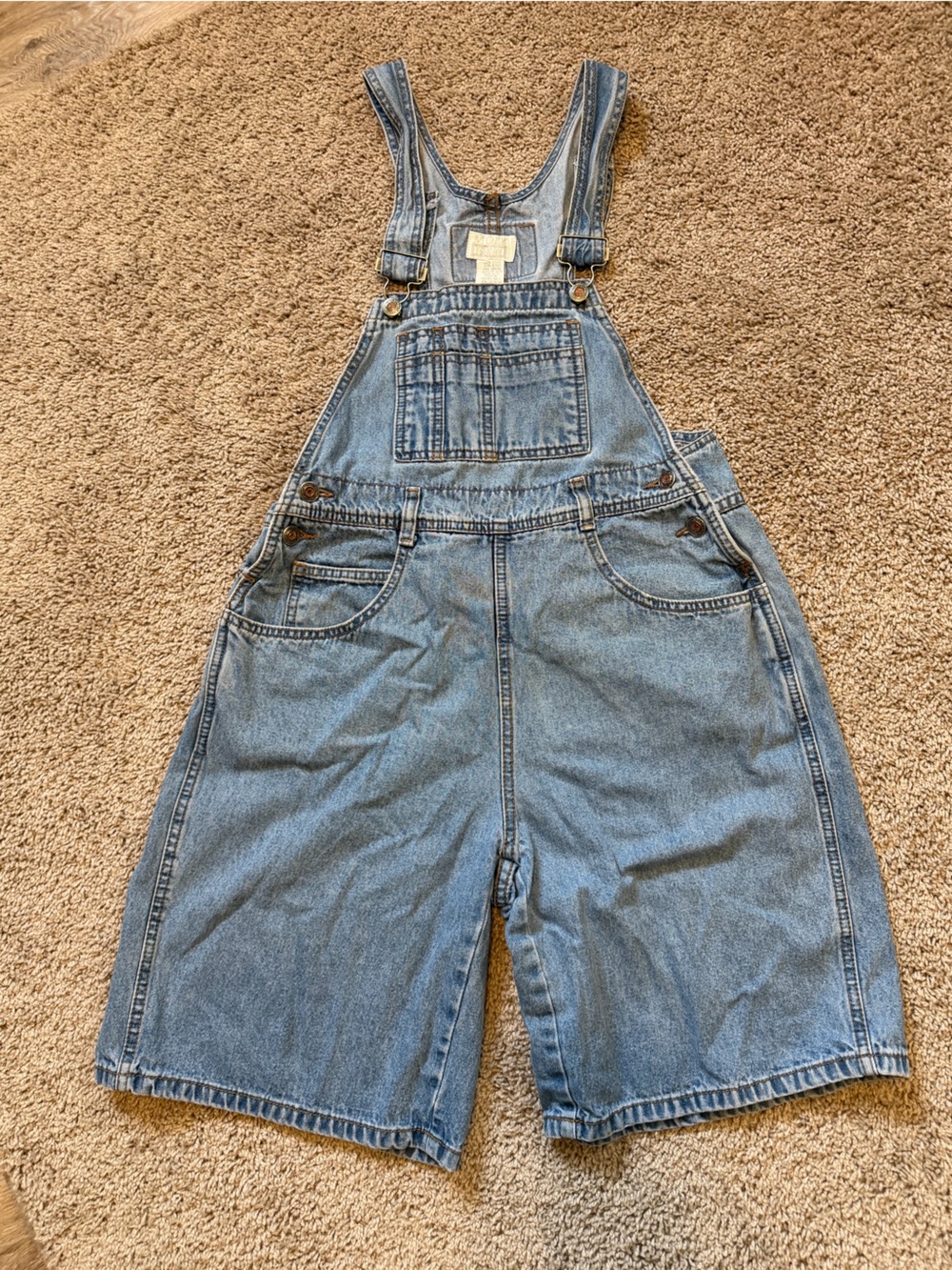 Denim bibs/overalls vintage MODA/The London Jean size small.